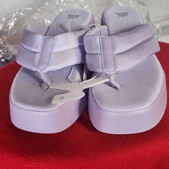 Wild Fable Lavender Fabric Upper Memory Foam Platform Angela Dress Sandal Size 9 - Picture 3 of 16